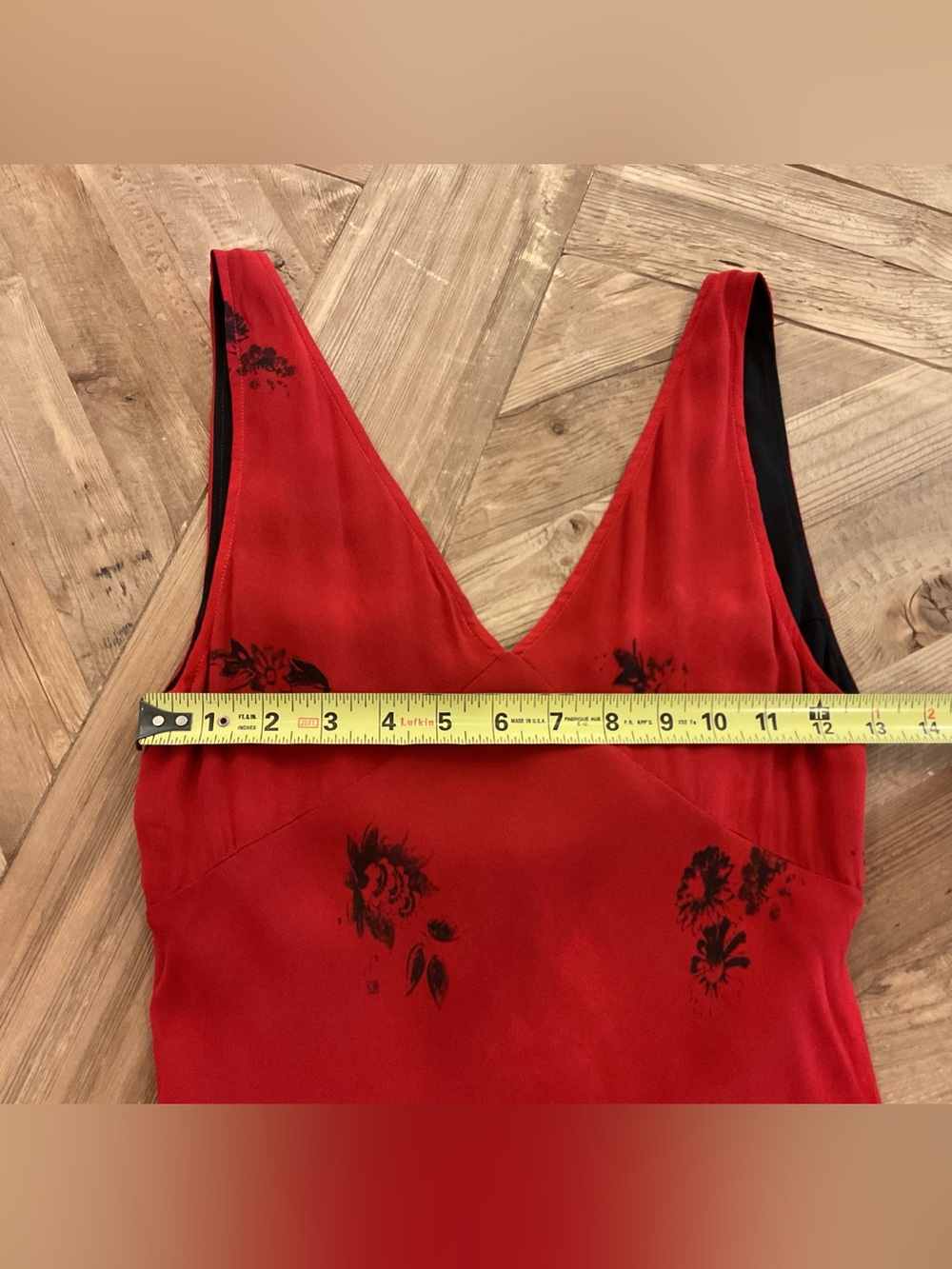 Réalisation Par The Eva Passion Red Silk Floral Maxi Dress XS Bias Cut - Picture 11 of 12